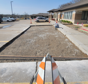 Commercial Parking Lot Before